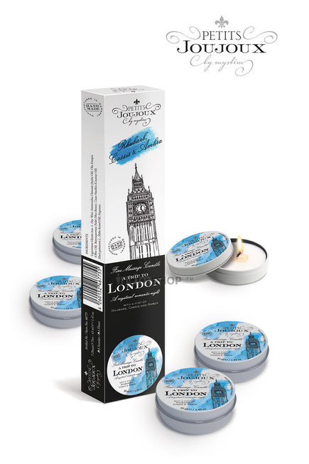 Массажные свечи Pettits Joujoux London Refill Свежесть, 5 шт по 33 гр в наборе