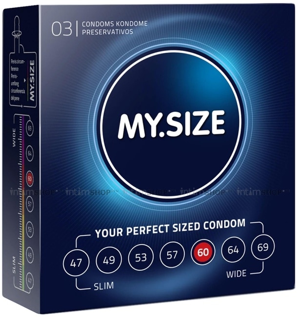 Презервативы MY.SIZE размер 60, 3 шт