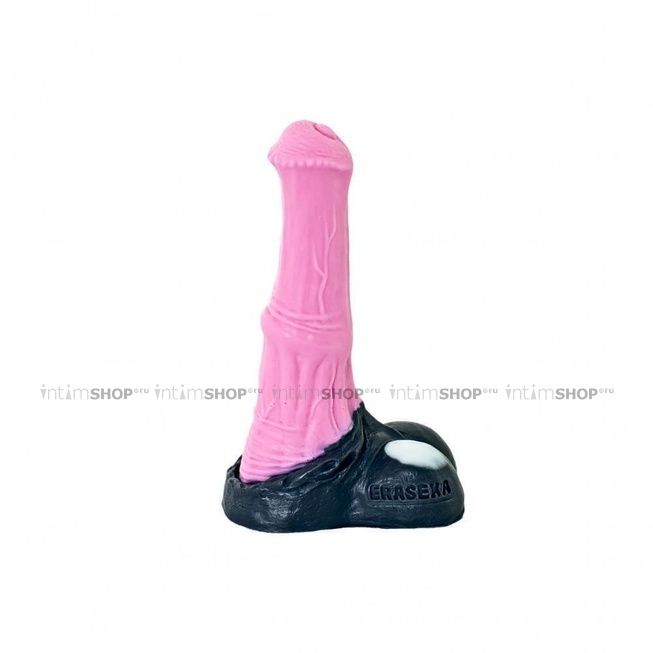 Фаллоимитатор EraSexa Коди S, 19.5 см, черно-розовый
