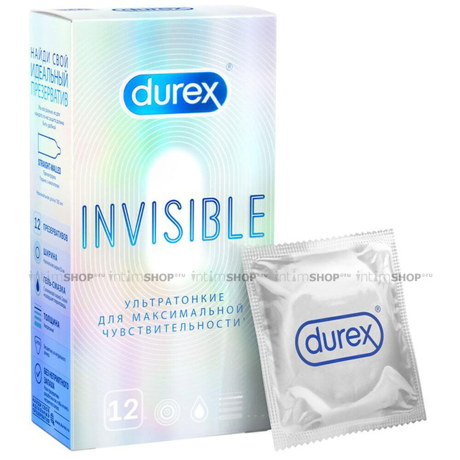 Презервативы Durex Invisible ультратонкие, 12 шт