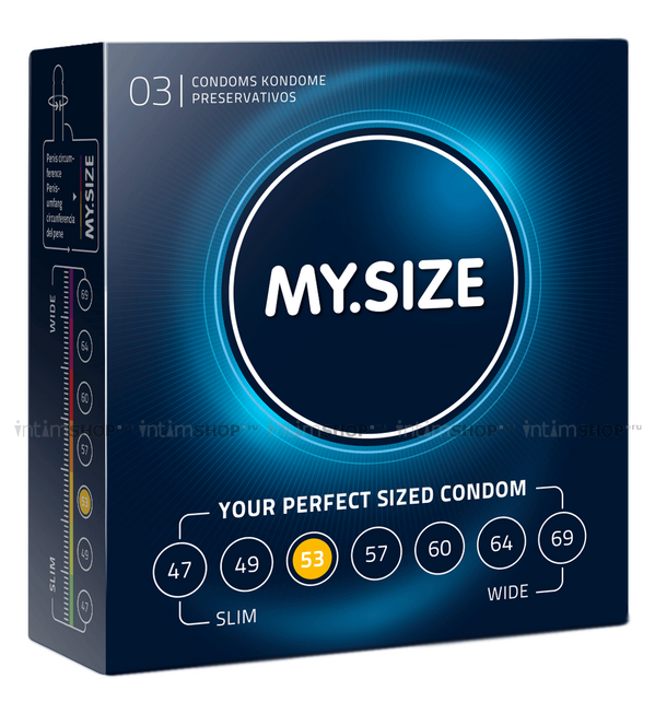 Презервативы MY.SIZE размер 53, 3 шт
