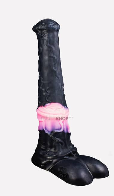 Фаллоимитатор EraSexa Мустанг L+, 50 см, чёрно-розовый