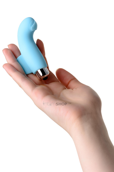 Вибронасадка на палец JOS DANKO для точки G, голубая, 9,5 см