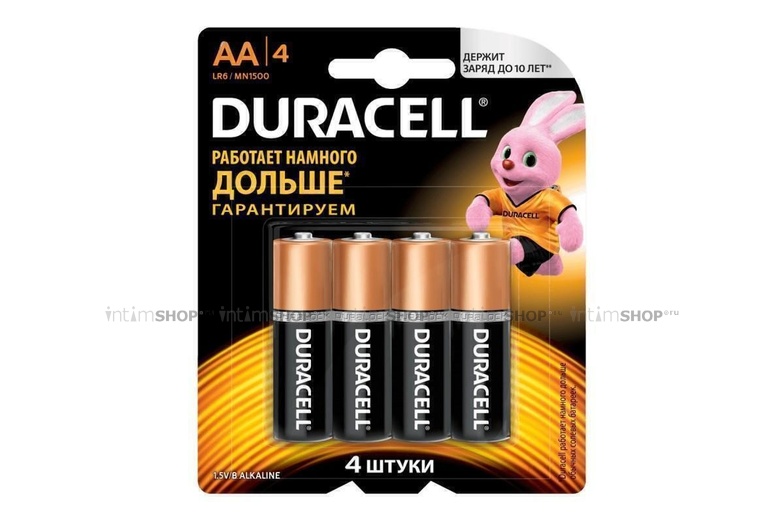 Батарейки пальчиковые Duracell АА/LR6 4 шт