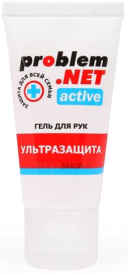 Обеззараживающий гель для рук Problem.NET Active с высоким содержанием спирта, 30 гр