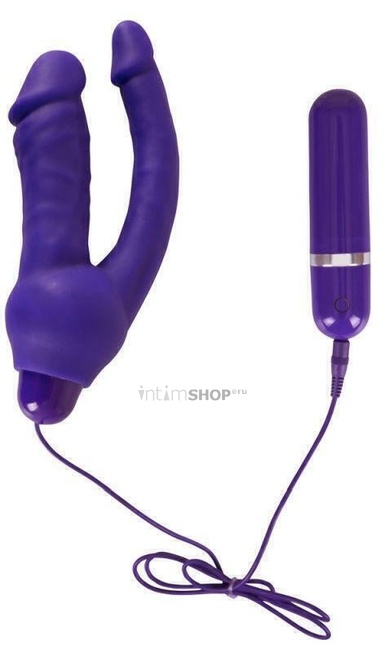 Анально-вагинальный вибромассажер ORION Double Pleasure Vibe, фиолетовый